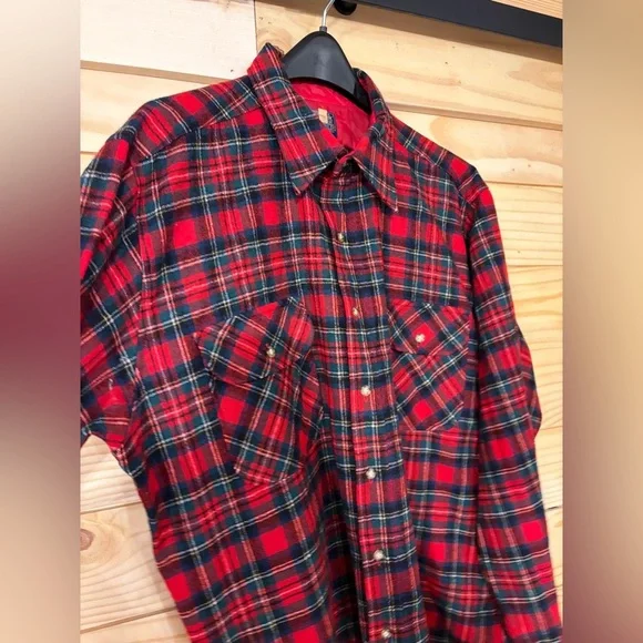 Vintage Pendleton Prince Charles Edward Stewart Tartan Plaid Virgin Wool Shirt - Picture 2 of 10